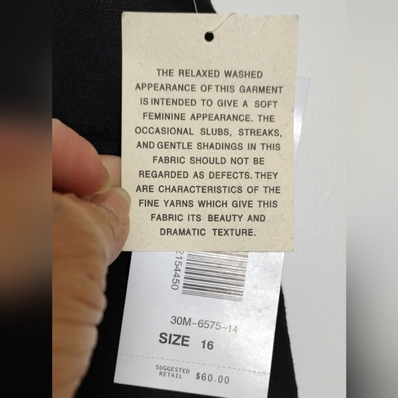 Harve Beenard Linen Viscose Black Cropped Pants - Picture 4 of 7